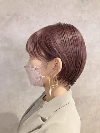 ショート カラー スキバサミを使わない カット🌼唯🌼のヘアスタイル