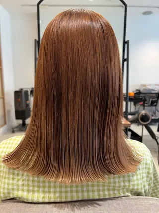 セミロング 🪽ラベンダーカラー 暗髪透明感🪽レイナのヘアスタイル