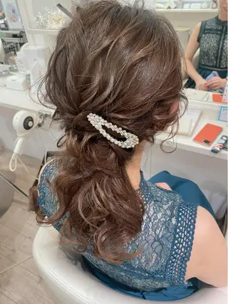 セミロング ヘアアレンジ 大阪/ヘアアレンジ /似合わせset💐のヘアスタイル