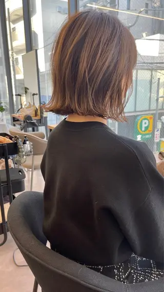 ミディアム カラー ショート/レイヤー /札幌/小山内のヘアスタイル