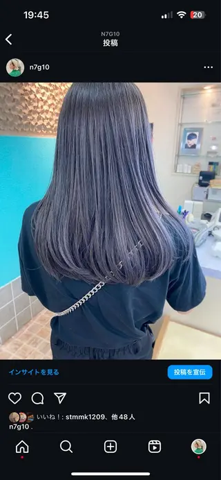 ミディアム カラー ナカジマ ナナのヘアスタイル