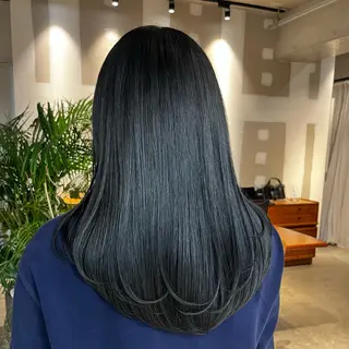ロング カラー ムツキ/品のある 艶カラー/縮毛矯正のヘアスタイル
