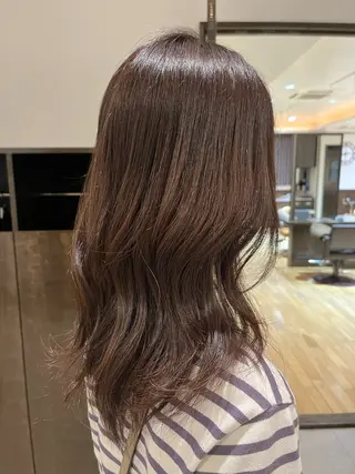セミロング 赤み消しカラー 🩵かりんのヘアスタイル