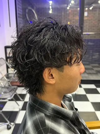 ミディアム パーマ メンズ joker所属・京都/伏見/メンズ/ 石田昂のヘアスタイル