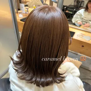 ミディアム カラー ブリーチカラー/ 透明感/aika¨̮のヘアスタイル