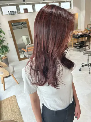 セミロング カラー 🎀レイヤー・艶カラ ー🎀YUMEKAのヘアスタイル