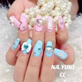 ネイル マツエク・マツパ アイブロウ メンズ キッズ ヘアアレンジ ロング 🎀 moo～ 🎀のネイルデザイン