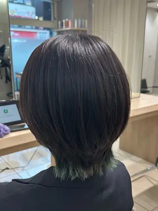 ミディアム カラー 【🎀推しカラー × 艶髪】小池 雪奈のヘアスタイル