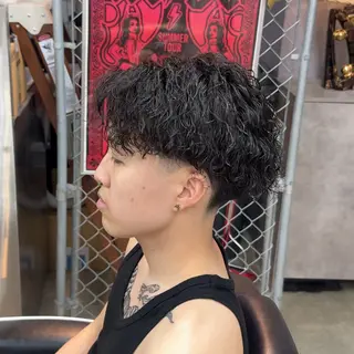 ショート パーマ ヘアアレンジ メンズ MENIN メンズ サロン　望月　涼太のヘアスタイル