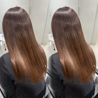 ロング カラー パーマ 表参道/ハイライト バレイヤージュのヘアスタイル