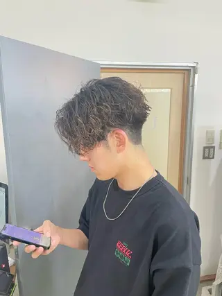 パーマ メンズ エビスザキレン／メン ズ／心斎橋🌳のヘアスタイル