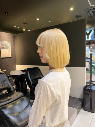 ショート ボブパーマ/レイヤー カット/KINAMIのヘアスタイル