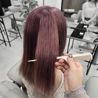 カラー 艶髪縮毛矯正×透明感 カラー◎mikuのヘアスタイル