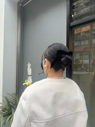 セミロング ヘアアレンジ 💎水野 帆那💎のヘアスタイル