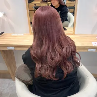 セミロング カラー 望愛/レイヤー/ハイ トーン/デザインのヘアスタイル