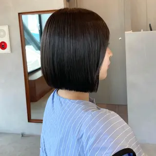 ショート ボブ/縮毛矯正/レイ ヤー♡Natsukiのヘアスタイル