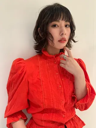 ミディアム 似合わせカラーの達人 ダブルカラー/森栄範のヘアスタイル