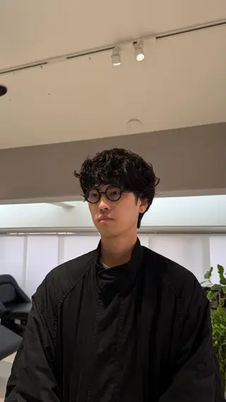 ショート カラー パーマ メンズ naturalカラー / Rukaのヘアスタイル