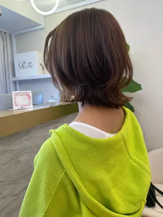 ミディアム ショート・ボブ 中村俊哉のヘアスタイル