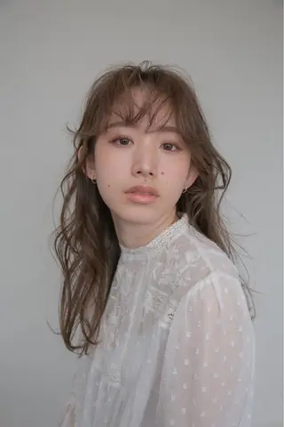 ロング カラー パーマ ヘアアレンジ エイジングケア/大人 デザイン/FRAMEのヘアスタイル