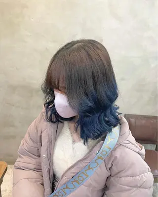 ミディアム カラー ヘアアレンジ 【ピンク/韓国ヘア/ ヘアセット】亜海のヘアスタイル