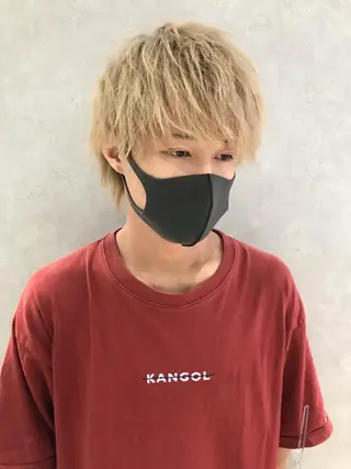 ミディアム カラー メンズ メンズカット/パーマ 久田良和のヘアスタイル