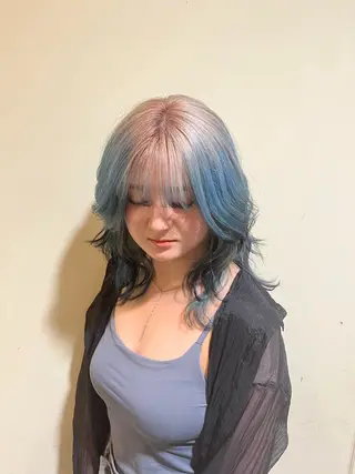 ミディアム 💫レイヤーカット✨ 透明感カラー工藤雄大のヘアスタイル