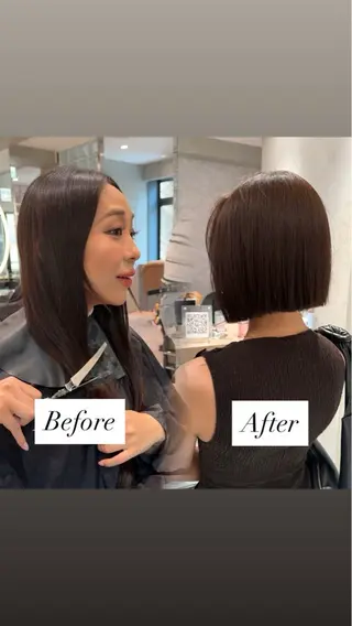 ミディアム Lond robinのヘアスタイル