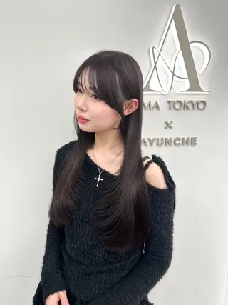 セミロング カラー 🇰🇷韓国風くびれ ヘア🇰🇷中村優大のヘアスタイル