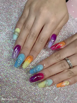 セミロング ネイル 《LB》ラブリエ Nail&eyeのマツエク・マツパデザイン