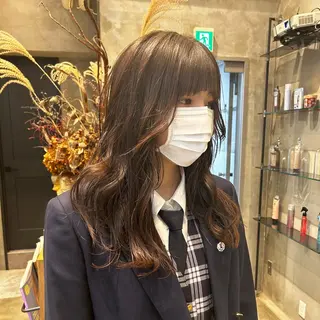 ロング 縮毛矯正・似合わせ タナカ レイヤのヘアスタイル