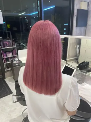 セミロング カラー ダブルカラー特化💍 tiam💍韓国ヘアのヘアスタイル