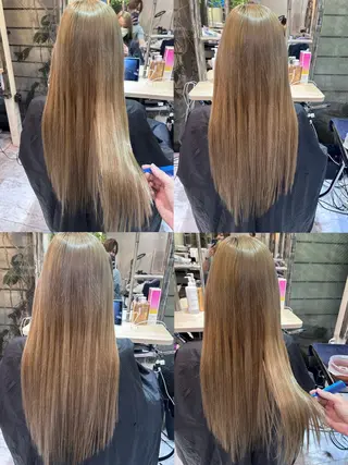 ロング カラー ササ キのヘアスタイル