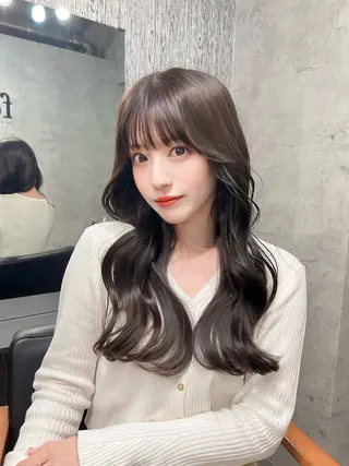 ロング カラー ヘアアレンジ 韓国レイヤー/ 顔周り💕田中将吾のヘアスタイル
