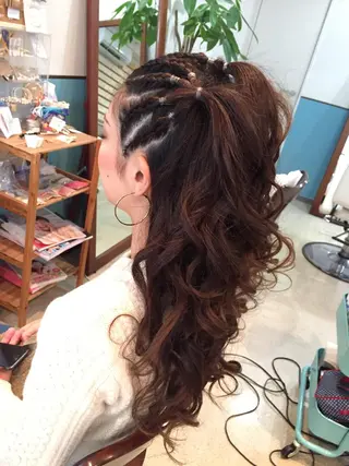 ショート ミディアム セミロング ロング ヘアアレンジ 早朝✨ヘアセット 着付け/清水玲歌のヘアスタイル