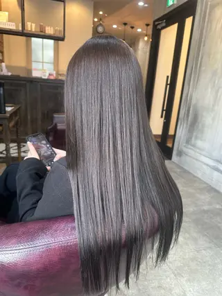 ロング ぱる/透明感カラー パーマ/カットのヘアスタイル