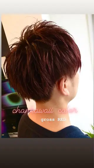 ショート カラー メンズ 川合 勇気のヘアスタイル