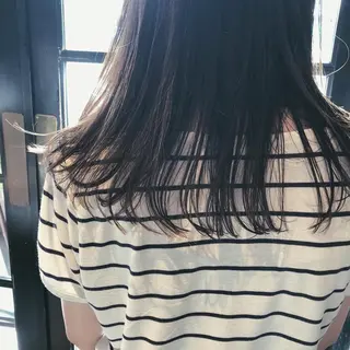 ミディアム カラー 吉川 愛美李のヘアスタイル