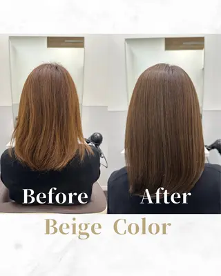 セミロング カラー 【美髪矯正 /髪質改善】RINのヘアスタイル