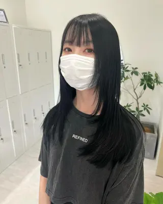 ロング 韓国ヘア🩶侑矢 艶髪透明感/福岡のヘアスタイル