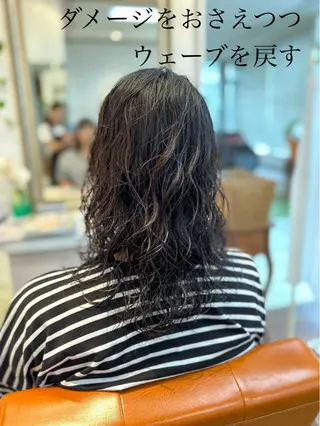 ミディアム パーマ ナチュラルオーブン 大村店🍀深松孝枝のヘアスタイル