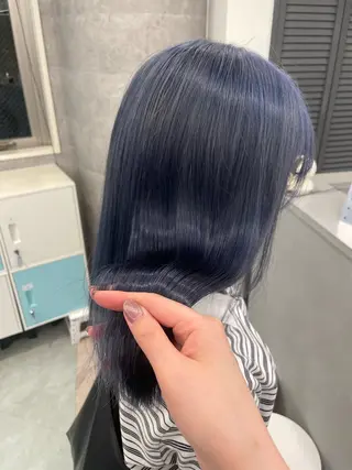 セミロング ♡似合わせハイトーン ♡maiのヘアスタイル