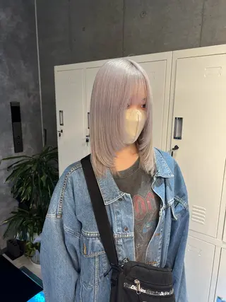 セミロング カラー 大人GAL製造機/カ ラー×エクステゆいとのヘアスタイル