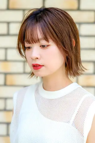 カラー 韓国レイヤーカット✨ 縮毛矯正　原田 優作のヘアスタイル