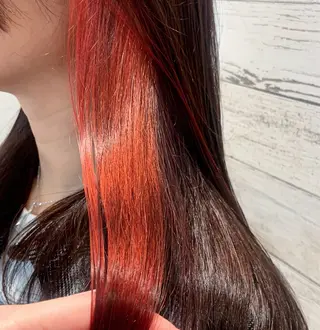 ロング カラー ヘアアレンジ アニメ髪・ウルフ🦇 樋口莉夏のヘアスタイル