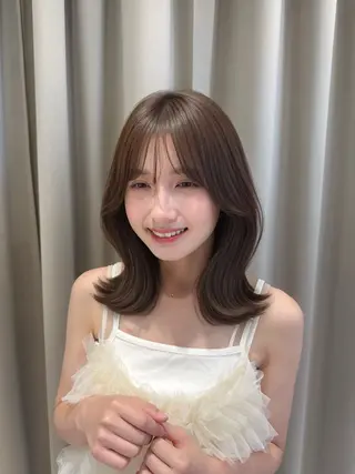 ミディアム Agnos 青山/ saya🌼のヘアスタイル