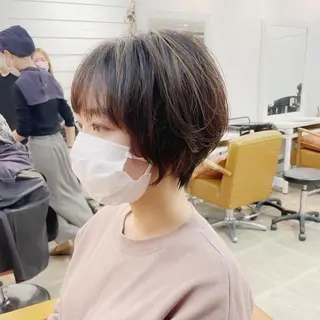 ショート カラー 👑銀座ショート/ 絶壁補正/金子涼👑のヘアスタイル