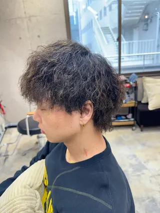 ミディアム パーマ メンズ 💎メンズパーマ特化 🥇メンズのプロのヘアスタイル