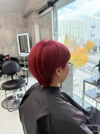 ミディアム カラー メンズ ☁️かずき☁️青.紫 推し活カラー💫のヘアスタイル