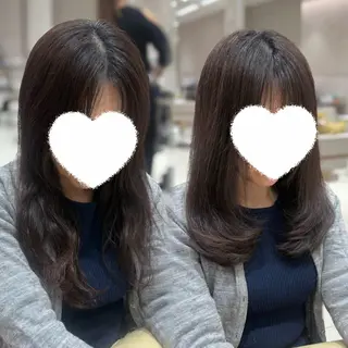 セミロング カラー 内田 志乃のヘアスタイル